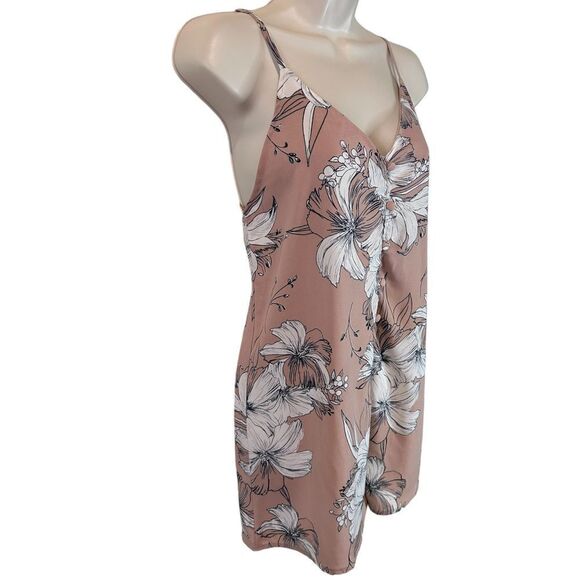 Audrey 3+1 Floral Print Romper Spaghetti Strap‎ V-Neck Summer Playsuit M - Picture 5 of 13